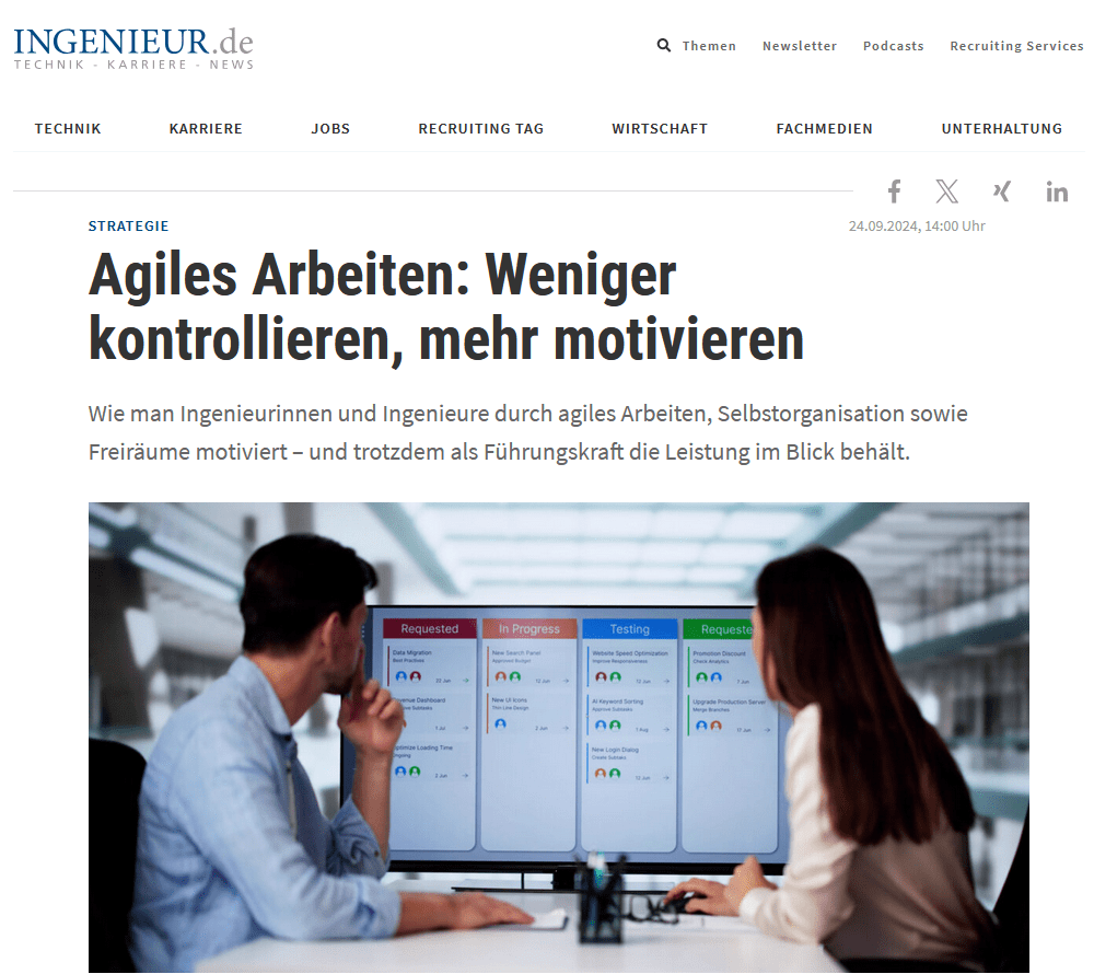 Agiles Arbeiten: Weniger kontrollieren, mehr motivieren