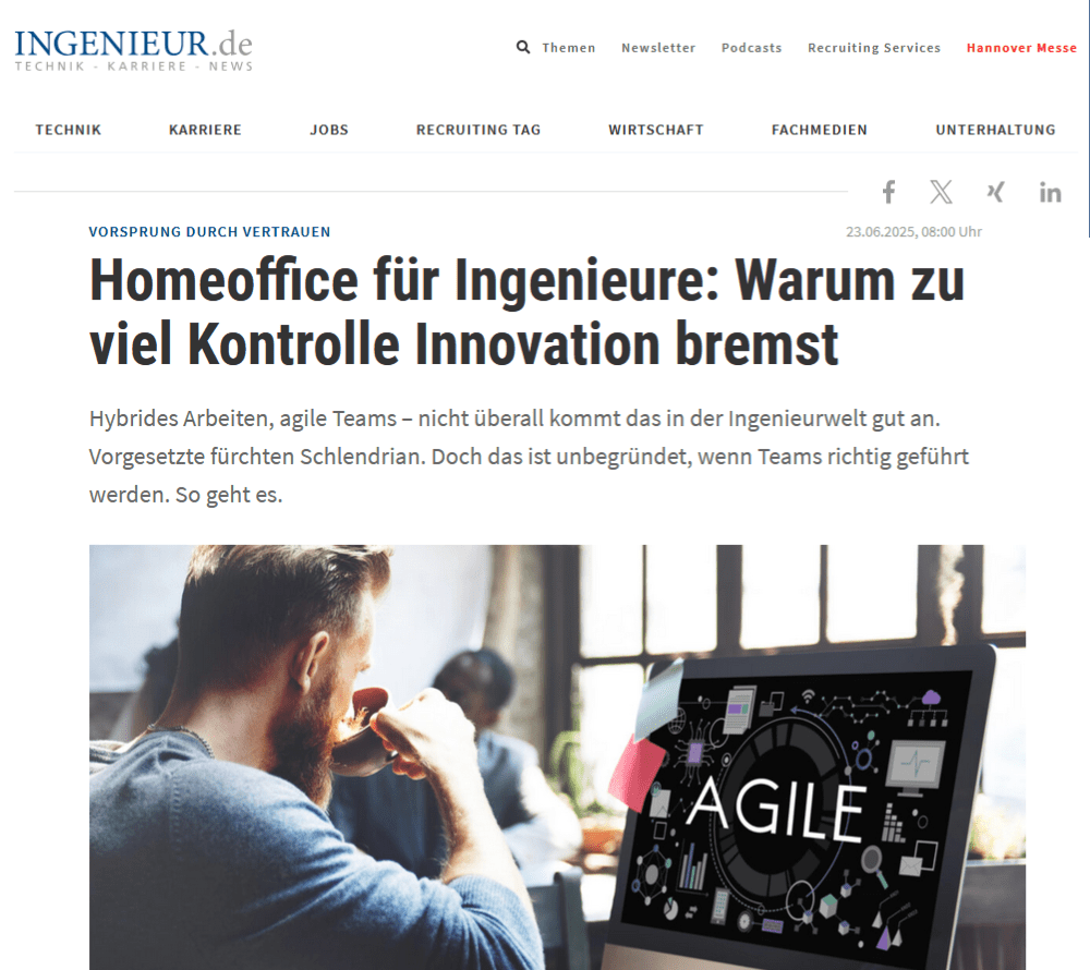 Homeoffice für Ingenieure: Warum zu viel Kontrolle Innovation bremst